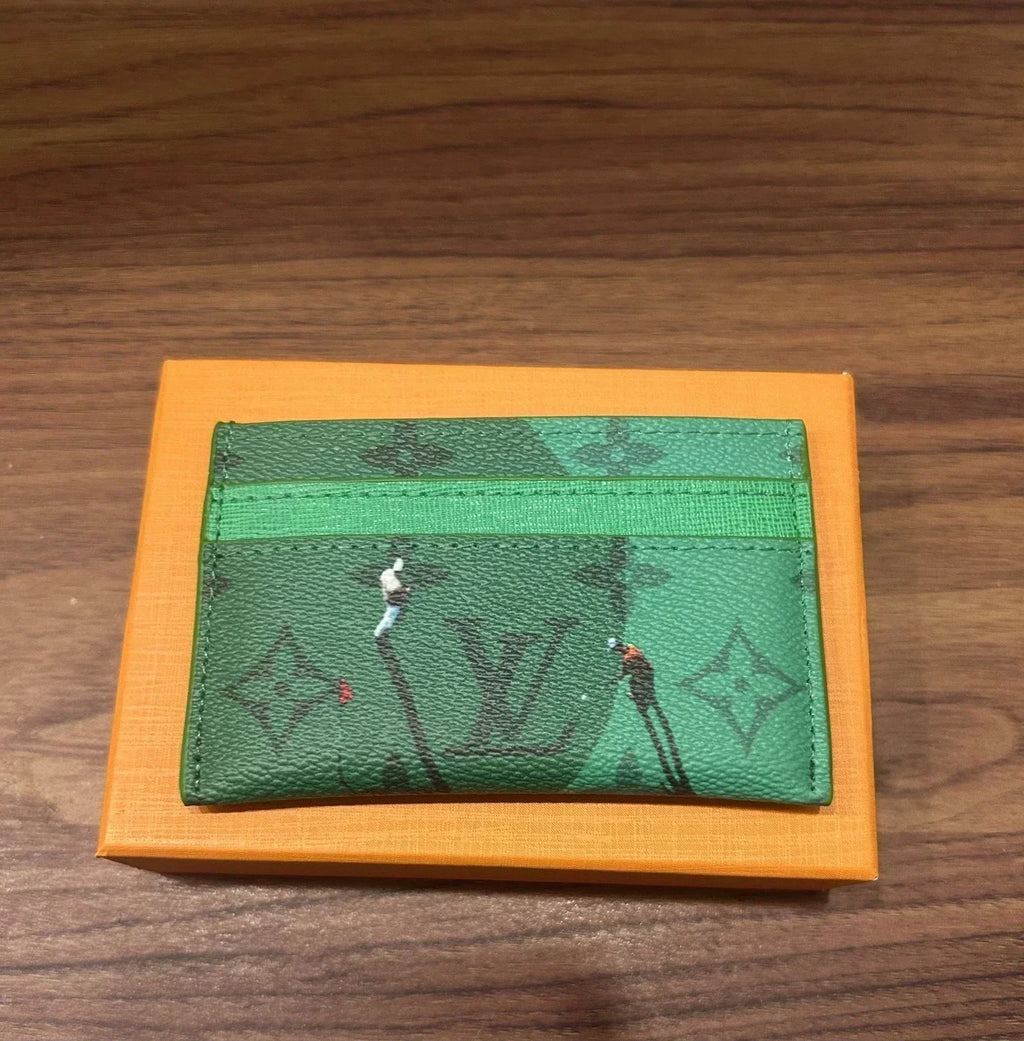 Louis Vuitton Green Card Holder – Luxury Leather Card Wallet